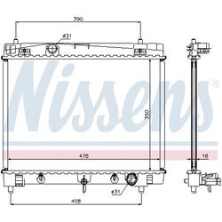 Chladič motora NISSENS 64682 - obr. 5