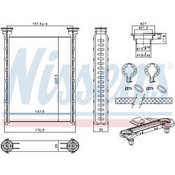 Výmenník tepla vnútorného kúrenia NISSENS 707214 - obr. 6