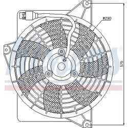 Ventilátor chladenia motora NISSENS 85371