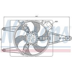 Ventilátor chladenia motora NISSENS 85509