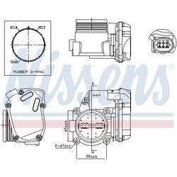 Hrdlo škrtiacej klapky NISSENS 955041 - obr. 5