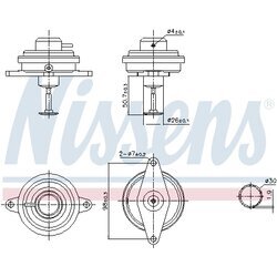 EGR ventil NISSENS 98470