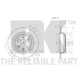 Brzdový kotúč NK 312652 - obr. 2