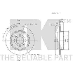 Brzdový kotúč NK 313045 - obr. 2