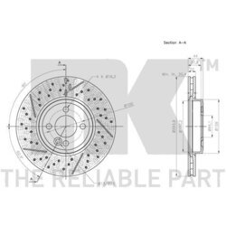 Brzdový kotúč NK 314038 - obr. 2