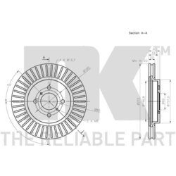 Brzdový kotúč NK 315228 - obr. 2