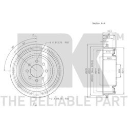 Brzdový bubon NK 253909 - obr. 2