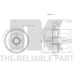 Brzdový bubon NK 253913 - obr. 2