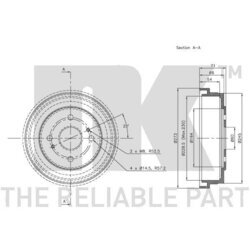 Brzdový bubon NK 259907 - obr. 1