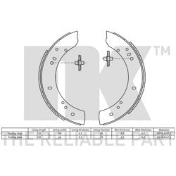 Sada brzdových čeľustí NK 2740381 - obr. 1