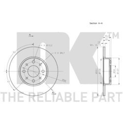 Brzdový kotúč NK 311028 - obr. 2