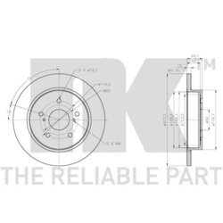 Brzdový kotúč NK 315234 - obr. 2