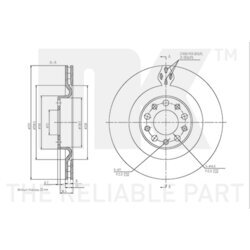 Brzdový kotúč NK 311036 - obr. 2