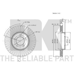 Brzdový kotúč NK 313263 - obr. 2