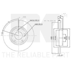 Brzdový kotúč NK 313467 - obr. 2