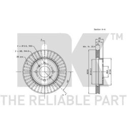 Brzdový kotúč NK 203039 - obr. 2