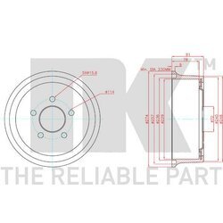 Brzdový bubon NK 259305 - obr. 2
