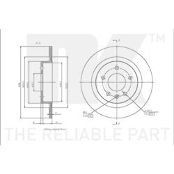 Brzdový kotúč NK 313687 - obr. 2