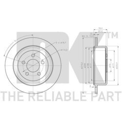 Brzdový kotúč NK 319322 - obr. 2