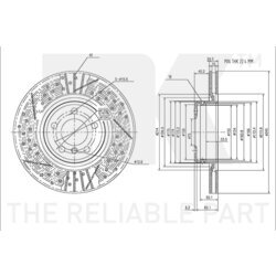 Brzdový kotúč NK 3415109 - obr. 2