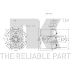 Brzdový bubon NK 253403 - obr. 2