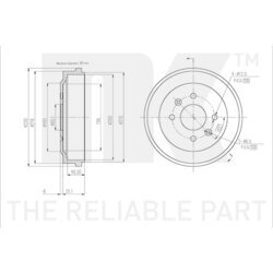 Brzdový bubon NK 253636 - obr. 2
