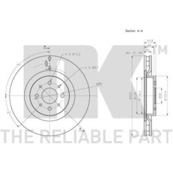 Brzdový kotúč NK 311029 - obr. 2