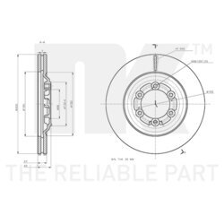 Brzdový kotúč NK 311405 - obr. 2