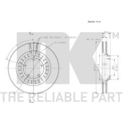 Brzdový kotúč NK 313435 - obr. 2