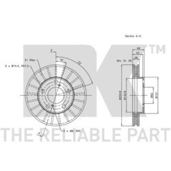 Brzdový kotúč NK 314547 - obr. 2