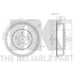 Brzdový bubon NK 253412 - obr. 2