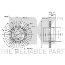 Brzdový kotúč NK 311534 - obr. 2