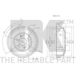 Brzdový bubon NK 253503 - obr. 2