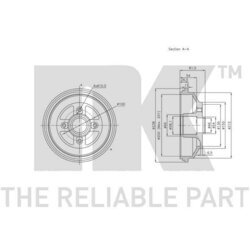 Brzdový bubon NK 255217 - obr. 2