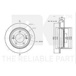 Brzdový kotúč NK 313464 - obr. 2
