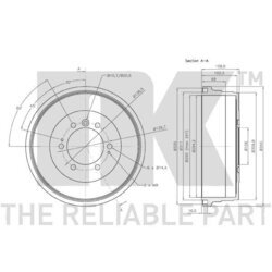 Brzdový bubon NK 254525 - obr. 2