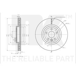 Brzdový kotúč NK 311228 - obr. 2