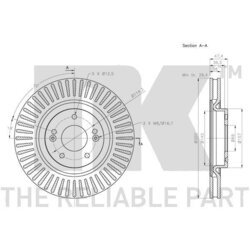 Brzdový kotúč NK 313443 - obr. 2