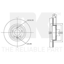 Brzdový kotúč NK 314058 - obr. 2