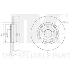 Brzdový kotúč NK 319951 - obr. 2
