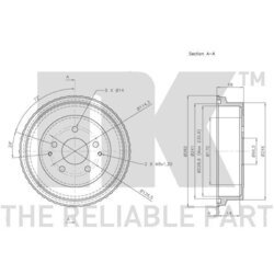 Brzdový bubon NK 255105 - obr. 2