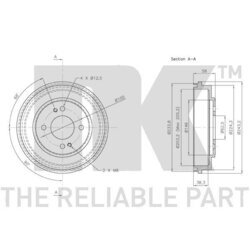 Brzdový bubon NK 253408 - obr. 2