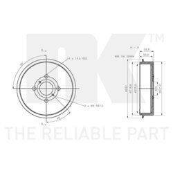 Brzdový bubon NK 254538 - obr. 2
