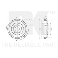 Brzdový bubon NK 255221 - obr. 2