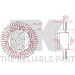 Brzdový kotúč NK 3125107 - obr. 2