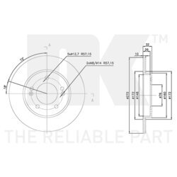 Brzdový kotúč NK 313470 - obr. 2