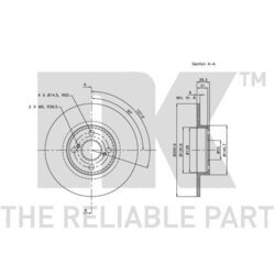 Brzdový kotúč NK 204587 - obr. 2