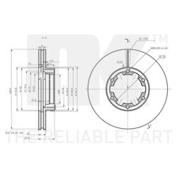 Brzdový kotúč NK 3122100 - obr. 2