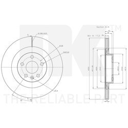 Brzdový kotúč NK 314872 - obr. 2