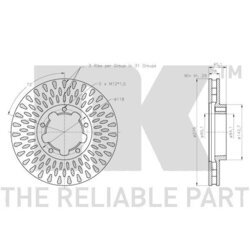 Brzdový kotúč NK 202286 - obr. 2